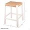 Alaterre Furniture Newport 24in H Wood Counter Height Stool 24 with Handcrafted Woven Rope Seat, White ANNP2250 - alternate 11